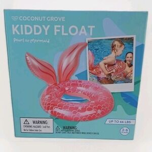Coconut Grove Kiddy Float Kids 3-6 Pink Pearl the Mermaid Inflatable Pool Ring